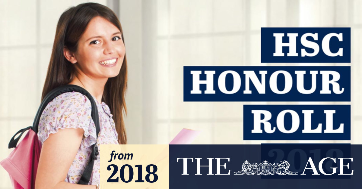 2018 HSC student honour roll